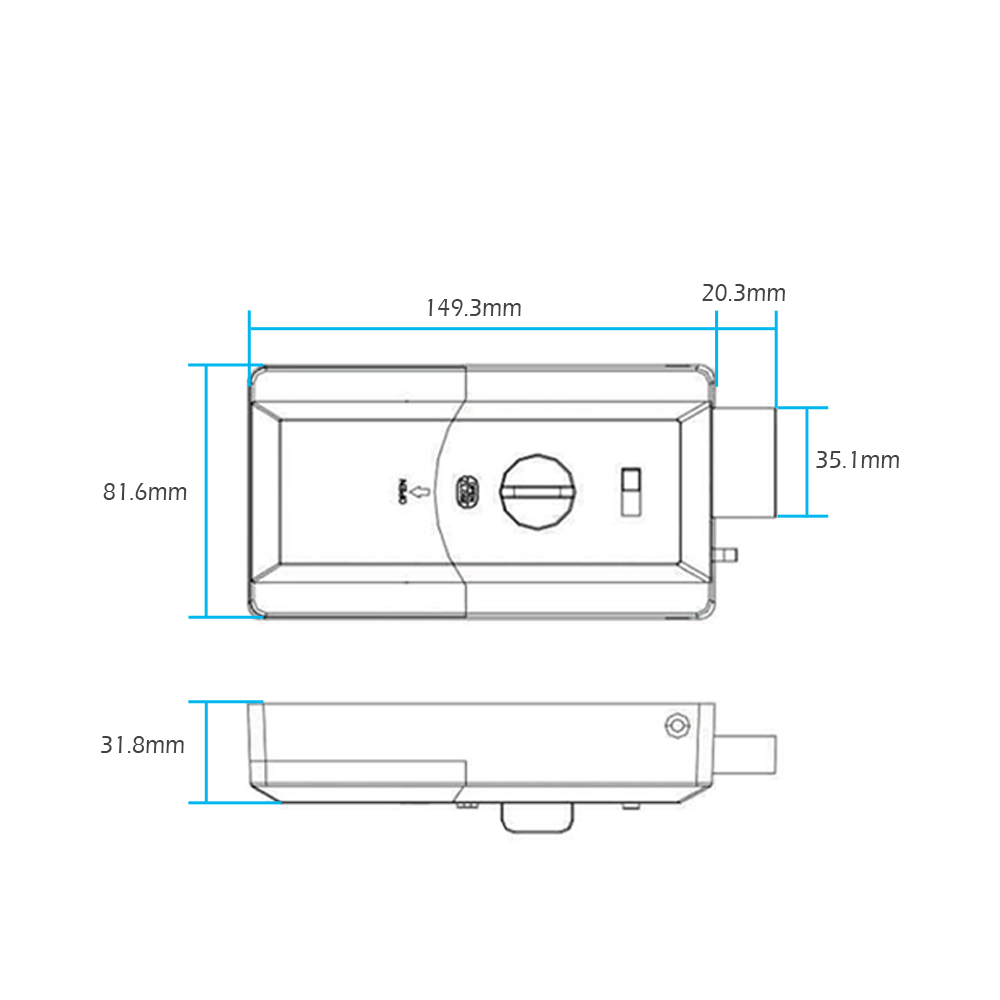 Waterproof Smart door rim lock - Smart Home Door Lock review and price
